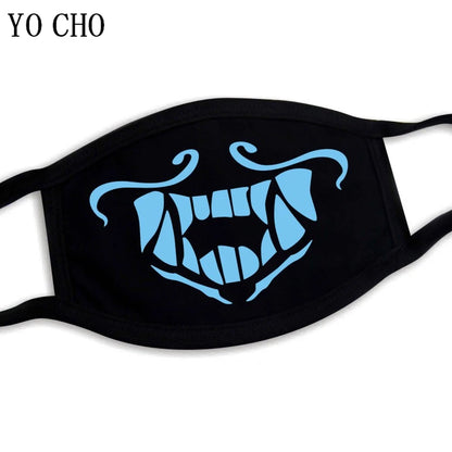 YO CHO Unisex Cotton Dust Mouth Mask – Anime Cartoon Respirator, Warm Mouth Muffle, Perfect Birthday Party Gift