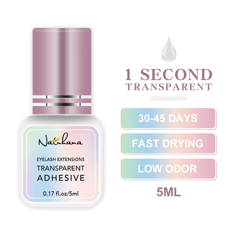 Professional Fast Dry Eyelash Extension Glue 5ml – Strong Hold 0.3s–3s Lash Adhesive for False Eyelashes & Salon Use