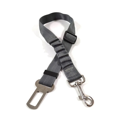 Adjustable Dog Car Seat Belt Harness – Nylon Reflective Elastic Safety Strap with Cushioning for Pet Travel