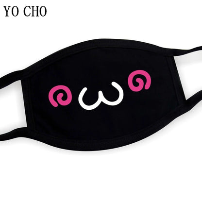 YO CHO Unisex Cotton Dust Mouth Mask – Anime Cartoon Respirator, Warm Mouth Muffle, Perfect Birthday Party Gift