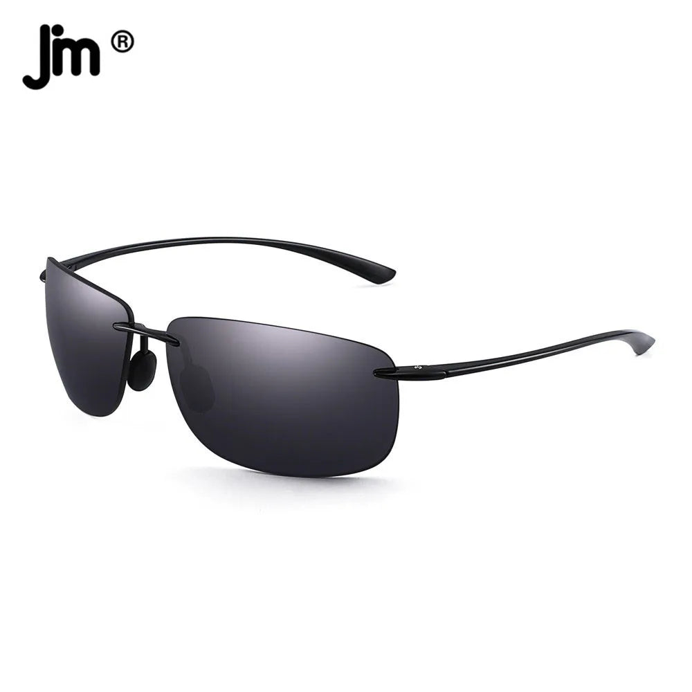 JIM Ultralight Sport Sunglasses – TR90 Rimless Frame for Men & Women, Ideal for Running, Fishing, Cycling, and Driving