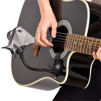 Guitar Phone Stand Holder: Street String Musician's Supplies - Universal Car Sucker Cups Support for Lyrics and Songs