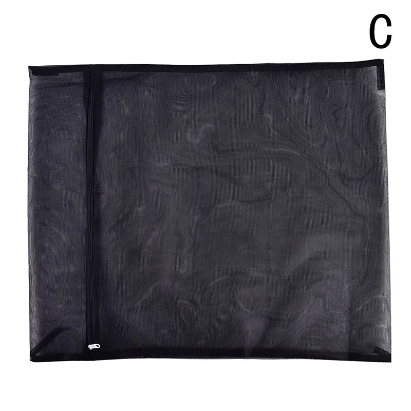 Black Nylon Mesh Laundry Bag – Zippered Washing Bag for Clothes, Bras & Delicates, Washing Machine Safe