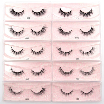 Visofree 13mm 3D Mink Eyelashes – Natural Long Handmade Cruelty-Free False Lashes for Makeup G04
