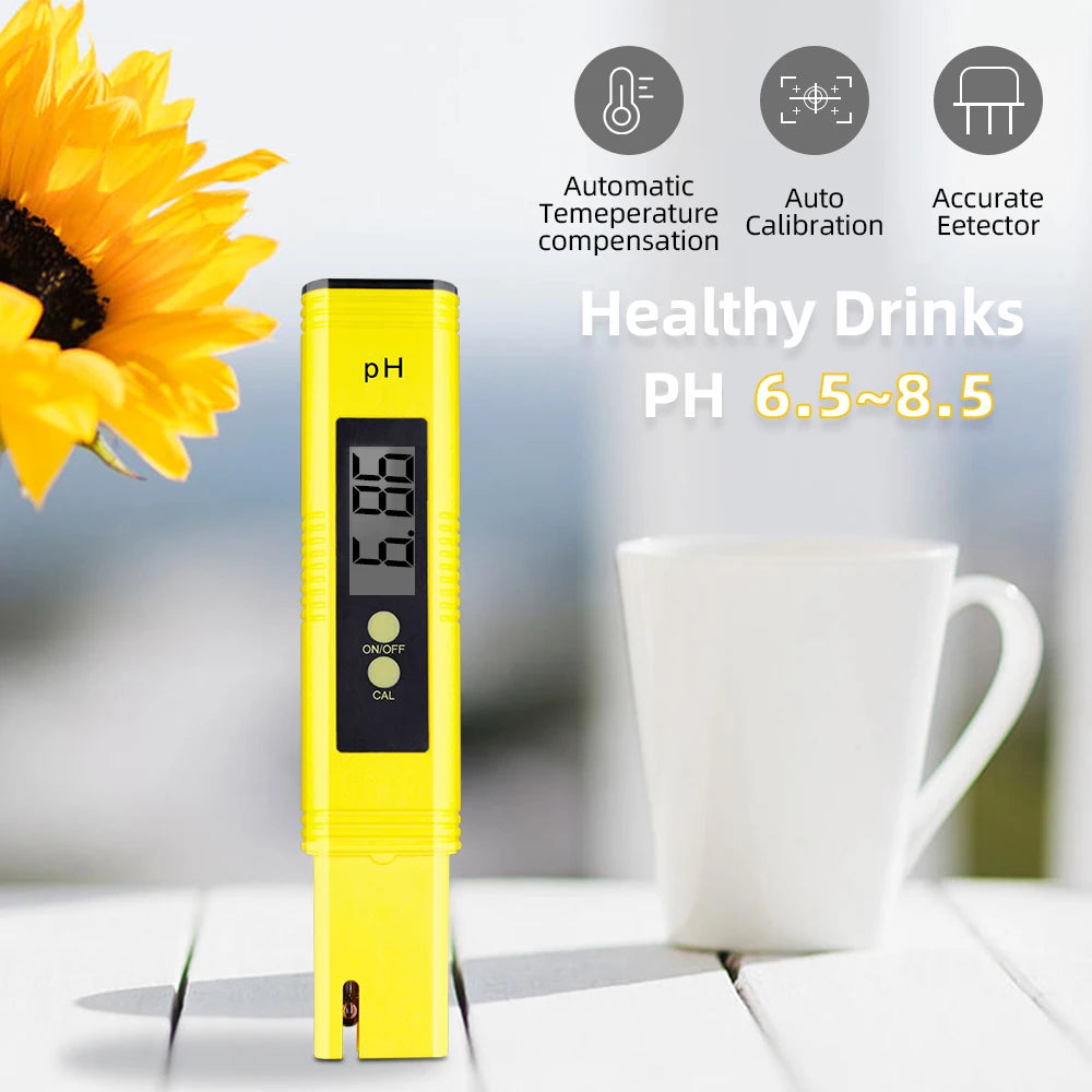 PH & TDS Meter Digital Water Quality Tester - 0-14 PH, 0-9990PPM, LCD Water Purity Analyzer for Aquarium & Filter