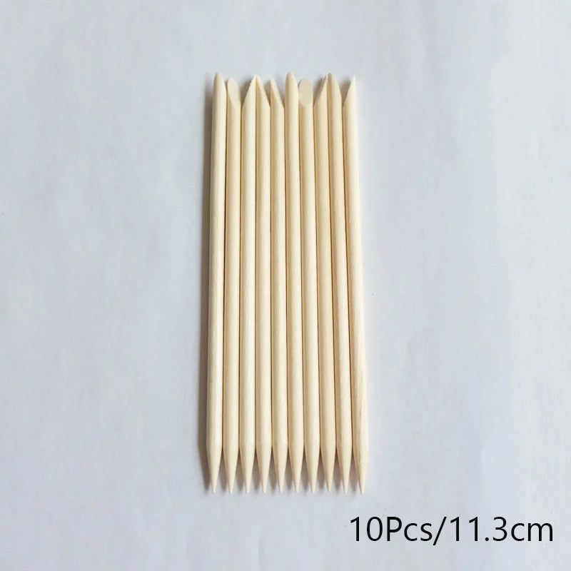 Lurayee Orange Wood Nail Cuticle Pusher – Manicure Tool for Nail Art, Gel Polish, and Nail Design