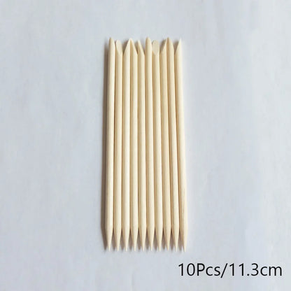 Lurayee Orange Wood Nail Cuticle Pusher – Manicure Tool for Nail Art, Gel Polish, and Nail Design