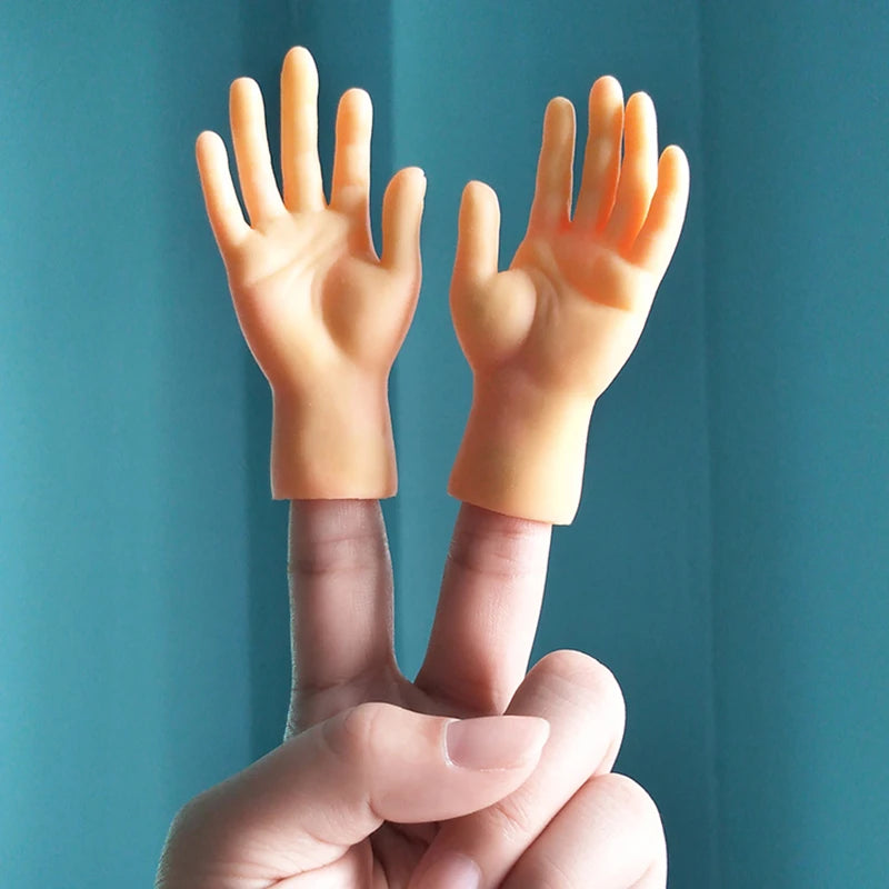 Simulation Mini Silicone Hands – Funny Finger Puppet Toys for Pranks, Cats & Novelty Teasing