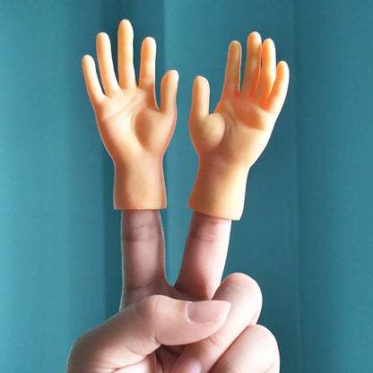 Simulation Mini Silicone Hands – Funny Finger Puppet Toys for Pranks, Cats & Novelty Teasing