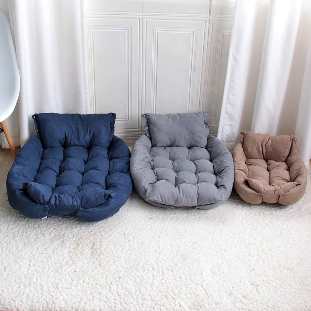 3-in-1 Multifunction Pet Bed – Soft Dog & Cat Cushion, Warm Winter Sofa Nest for Puppies & Kittens