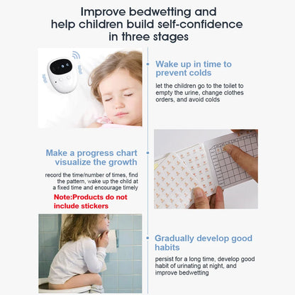 Wireless Bedwetting Alarm with Receiver - Pee Alarm for Kids, Potty Training & Elder Care (10-20M Range, Vibration Reminder)