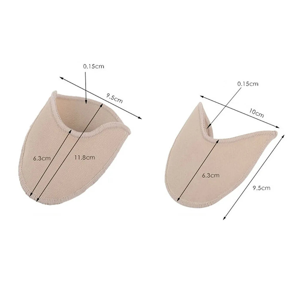 Silicone Gel Toe Covers for Ballet – Forefoot Pads & Toe Protectors (Elastic Knitted Dance Shoe Inserts)