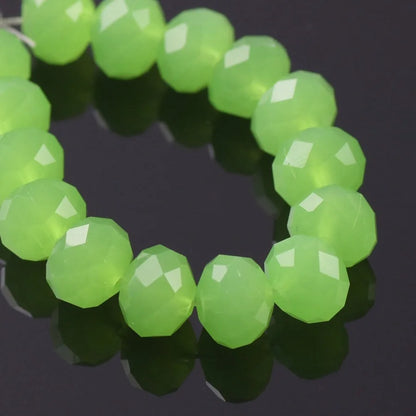 Czech Crystal Spacer Beads - Rondelle Faceted Glass Beads in Multiple Sizes for DIY Jewelry Making Crafts