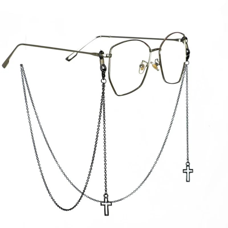 New Fashion Pendant Glasses Chain, Cross Eyeglasses & Sunglasses Metal Holder Lanyard Necklace