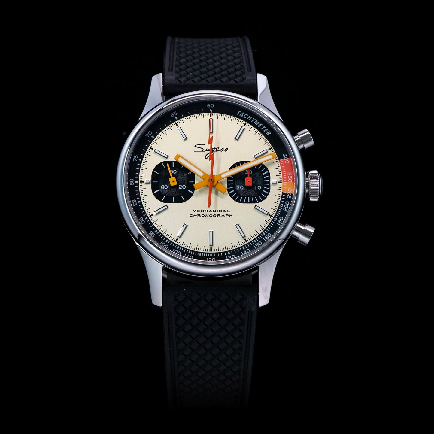 Sugess ST19 Pilot Chronograph Watch – Mechanical Racing 1963 Limited Edition, Sapphire Crystal, Military Style