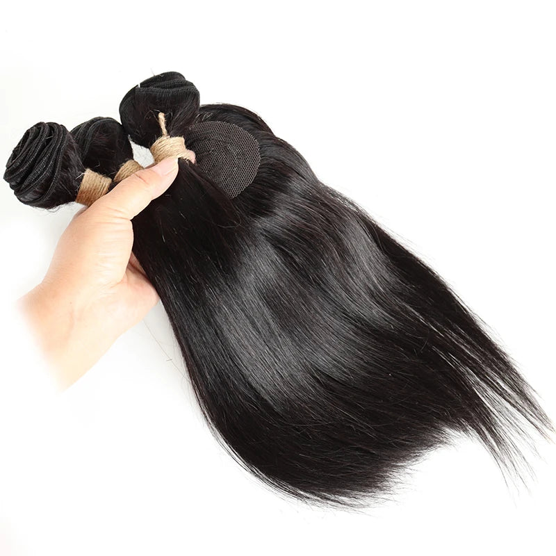 Kinky Curly Human Hair Bundles with Closure – Short Indian Hair Bundles with Circular Closure