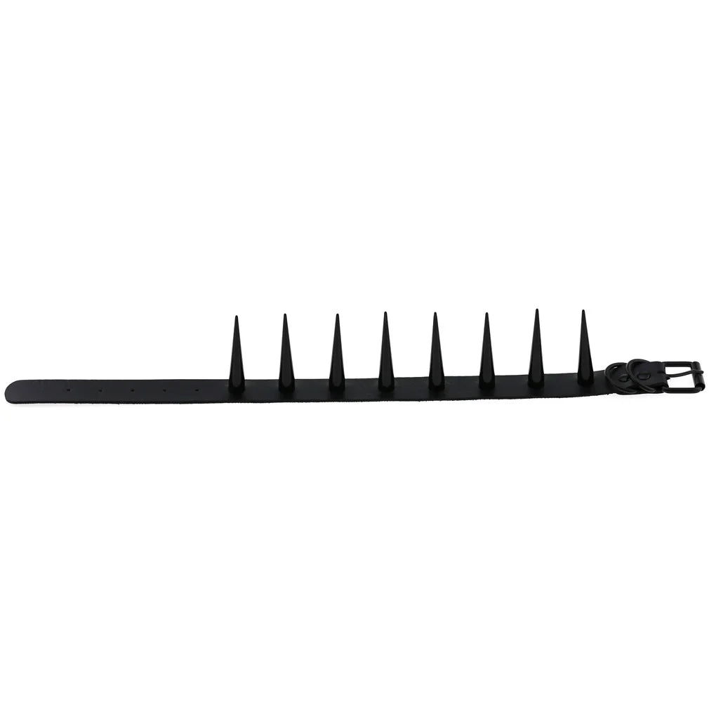 Big Long Spiked Choker Collar – Cool Punk Necklace for Women & Men, Metal Rave Festival Goth Jewelry