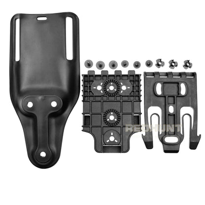 Tactical Holster for Airsoft - Drop Adapter Belt Holster with Short SOG Clip Mount, Waist Hanging Board for 2-Inch Belts