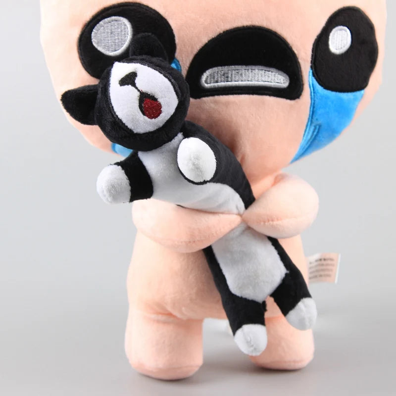 30cm The Binding of Isaac Plush Toy – Isaac with Black Cat Soft Stuffed Animal, Kids’ Doll Gift