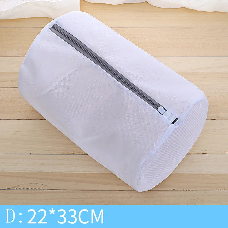 Black Nylon Mesh Laundry Bag – Zippered Washing Bag for Clothes, Bras & Delicates, Washing Machine Safe