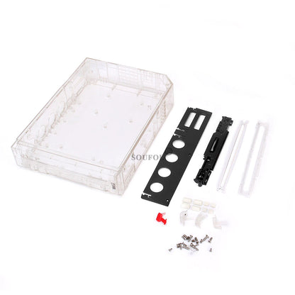 TRN Black Full Case Cover for Wii – Transparent Housing Shell with Buttons for Nintendo Wii Game Console