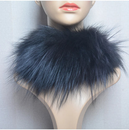 2025 Real Fox Fur Scarf and Headband – Luxury Winter Neck Warmer for Women, 100% Natural Fur, Elastic Ring Muffler