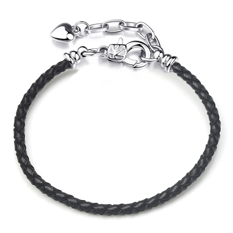 BAOPON 9-Color Leather Charm Bracelet - DIY Chain Jewelry Gift for Women & Girls