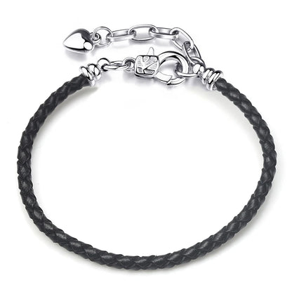 BAOPON 9-Color Leather Charm Bracelet - DIY Chain Jewelry Gift for Women & Girls