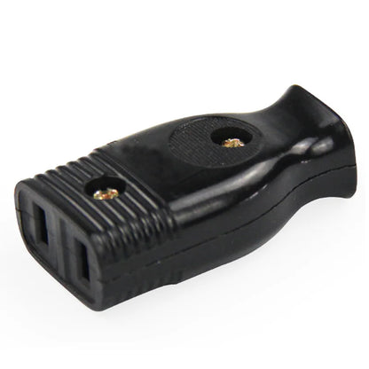 American 2-Pole Bakelite Power Plug - 15A Rewirable US Wiring Adapter Socket Connector for Power Cables