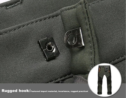 LNGXO Men’s Fleece Hiking Pants – Thick Warm Winter Waterproof & Windproof Soft Shell Ski, Trekking, and Camping Trousers