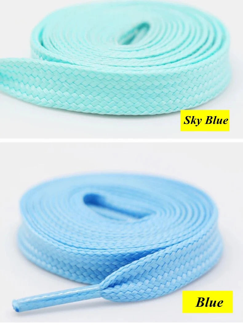 Luminous Flat Shoelaces - Glow in the Dark Fluorescent Sneaker & Canvas Shoe Laces, 80/100/120/140cm