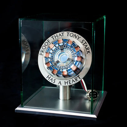 Avenger Iron Man MK1 Arc Reactor – Tony Stark Heart of Mark Figure with LED Light, 1:1 Cosplay Toy Chest Lamp for Kids Gift
