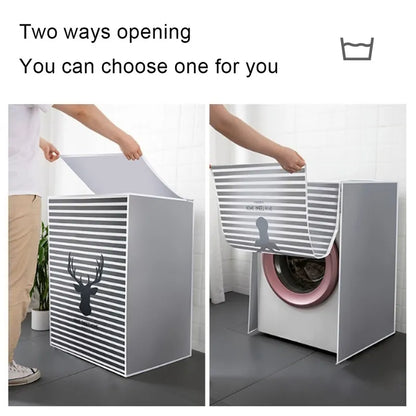 Cute Cartoon Drum Washing Machine Cover - Waterproof and Dustproof, Household Dryer Dust Cover, Clean Protection 2#