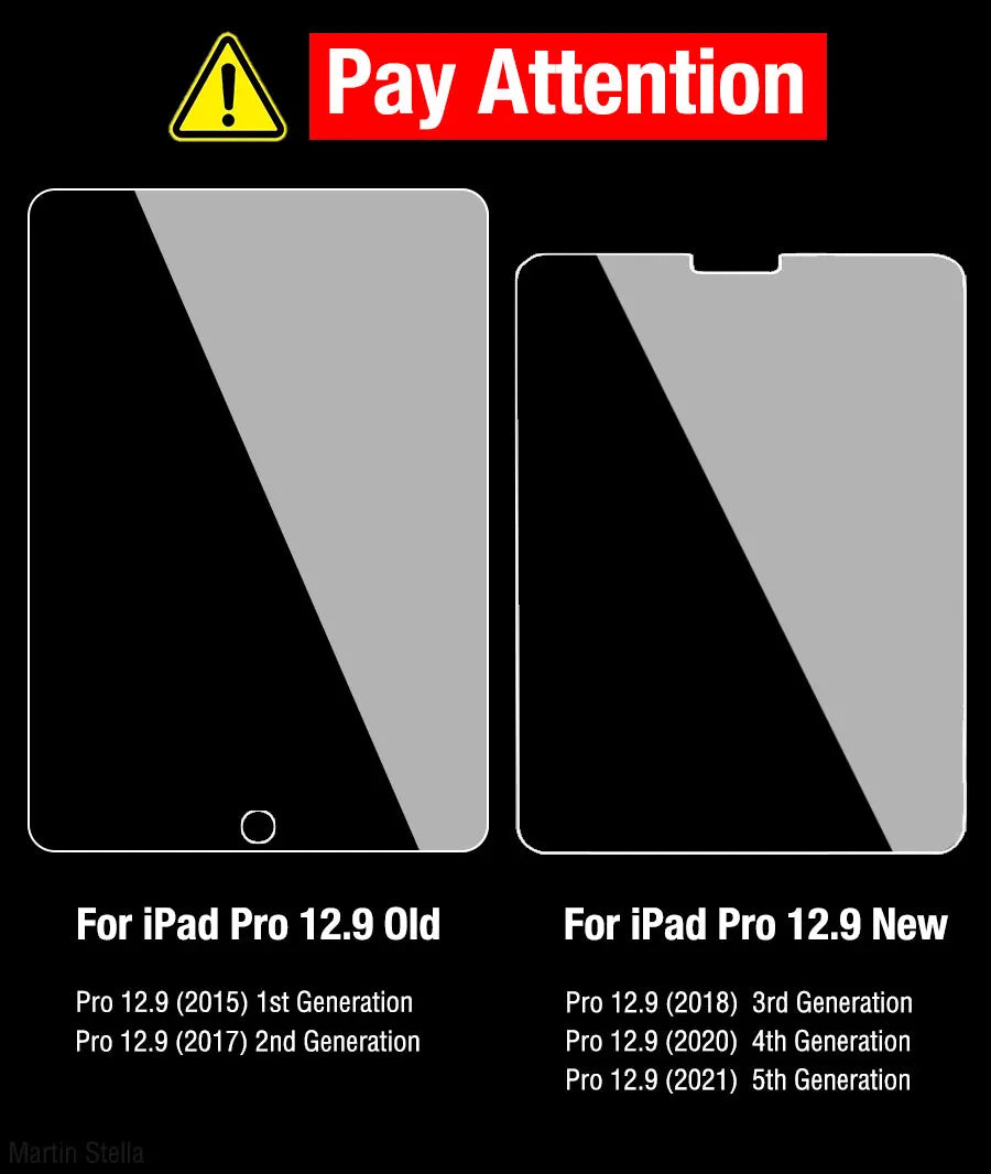 2PCS Tempered Glass Screen Protector for iPad Pro 11/12.9, Air 4/3/2, Mini 6/5/4/3 (2021/2024 Models)