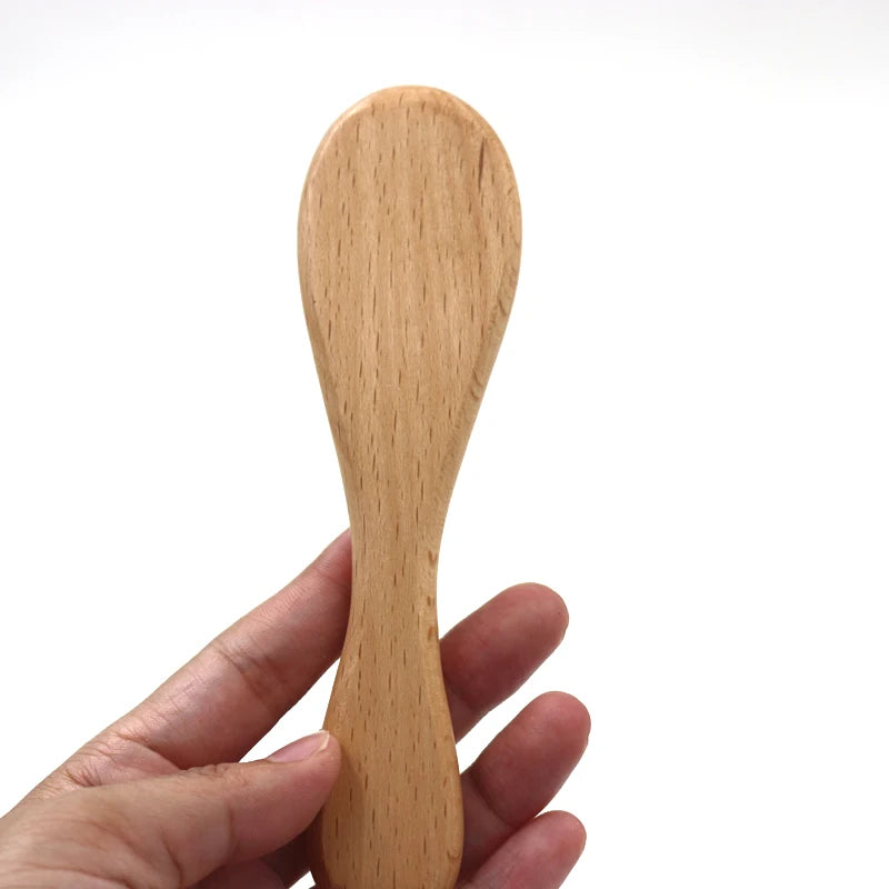 Natural Baby Hair Brush Set - Soft Wool Brush and Beech Wooden Comb for Kids Hair Care