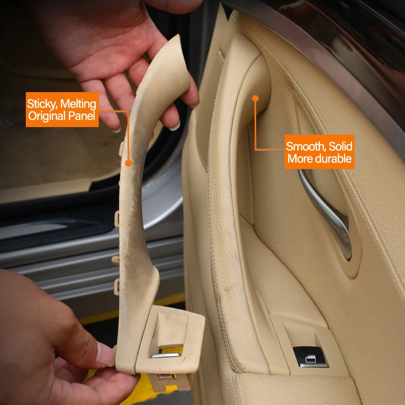 LHD/RHD Car Interior Door Armrest Handle Set | Beige, Black, Brown, Oyster for BMW 5 Series F10 F11 523i-530i