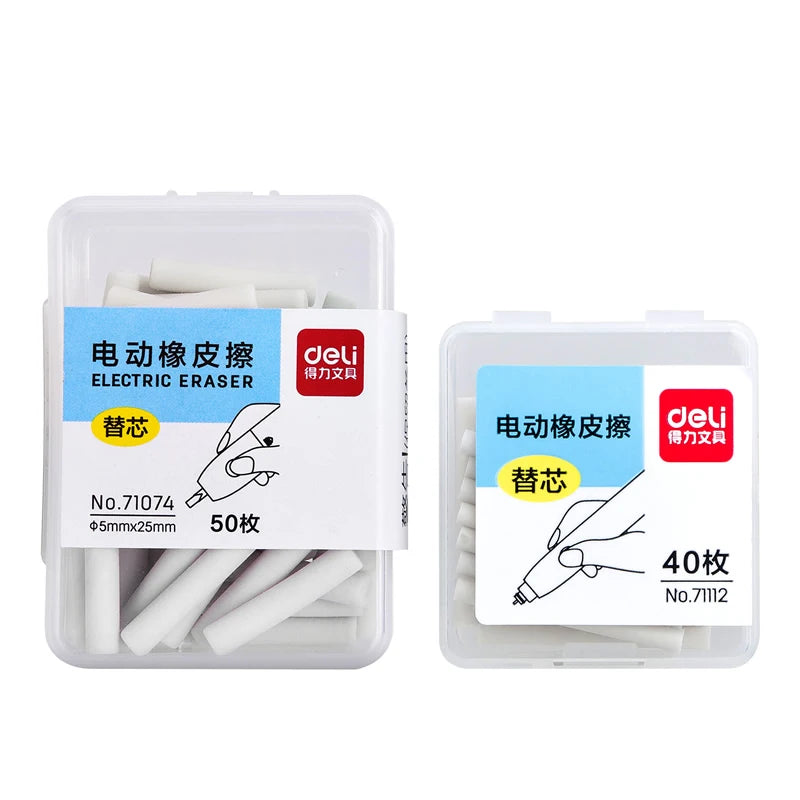 Deli Electric Eraser with Refills – 2.5/5mm Kawaii Kneaded Erasers for Pencils, Office, School & Art Supplies
