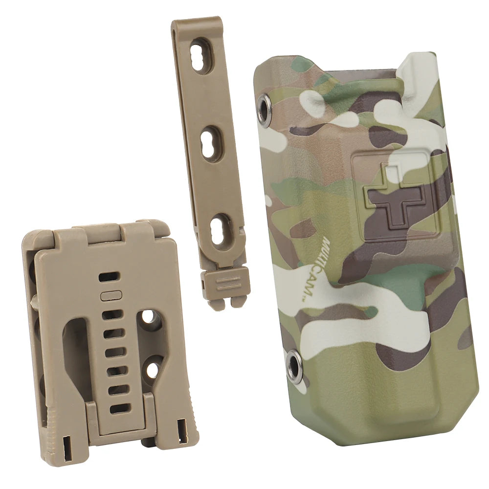 Tactical Tourniquet Pouch - EDC First Aid Holder with Belt Clip & K Sheath