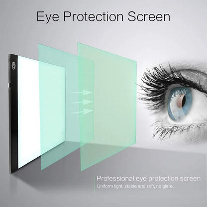 Three-Level Dimmable LED Light Pad Drawing Board - A3/A4/A5 Tracing Light Box for Diamond Painting - Eye Protection & Easy Illumination