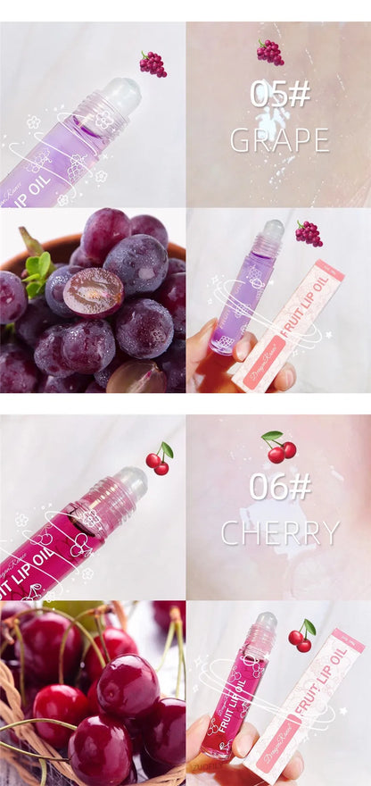 Fruit Lip Gloss Transparent Lip Oil – Moisturizing, Waterproof, Long-Lasting Liquid Lipstick to Reduce Lip Lines