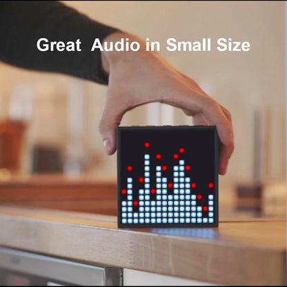Divoom Timebox Evo Bluetooth Speakers – Wireless with Clock, Alarm, Programmable LED Display for Pixel Art Creation, Unique Gift