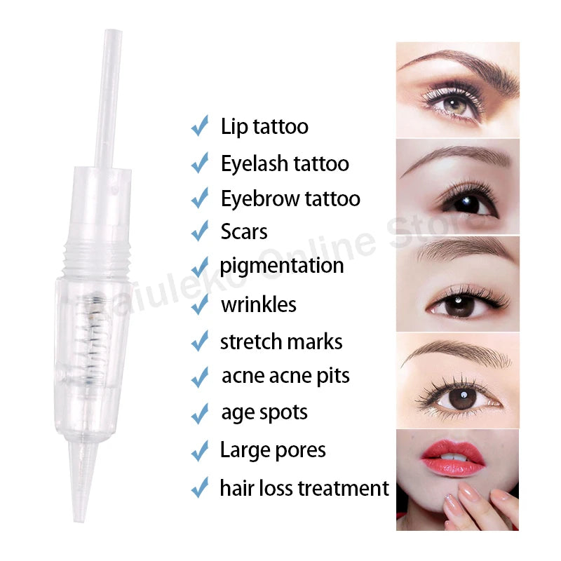 20pcs Tattoo Cartridge Needles - Replacement 1D/1R/2R/3R/3F/5R/5F/7R/7F Microblading Needles for Derma Tools