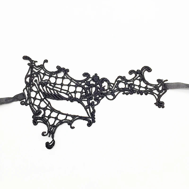 Sexy Lace Eye Mask for Women — Venetian Masquerade, Halloween & Carnival Half-Face Cosplay Party Mask