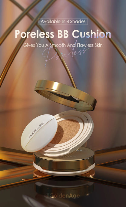 FOCALLURE Poreless BB Air Cushion – Whitening CC Cream Foundation, Waterproof Matte Concealer Makeup