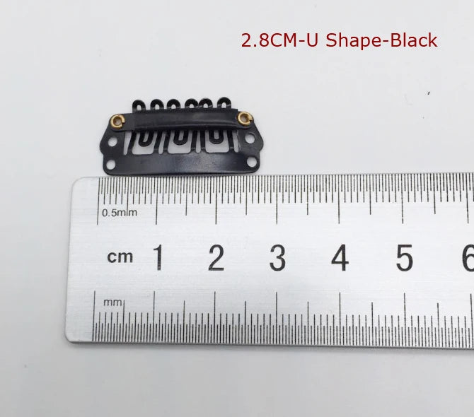50Pcs Wig Clips Snap Clips - 2.3cm-3.6cm Black & Brown Hair Extension Weft Clips for Wig Styling & Hair Tools