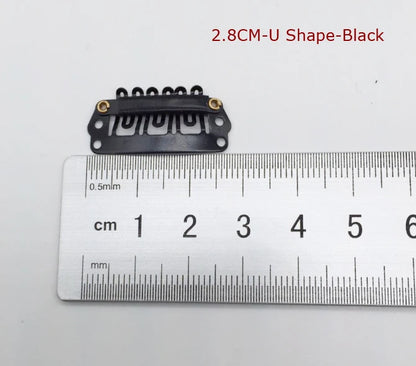 50Pcs Wig Clips Snap Clips - 2.3cm-3.6cm Black & Brown Hair Extension Weft Clips for Wig Styling & Hair Tools
