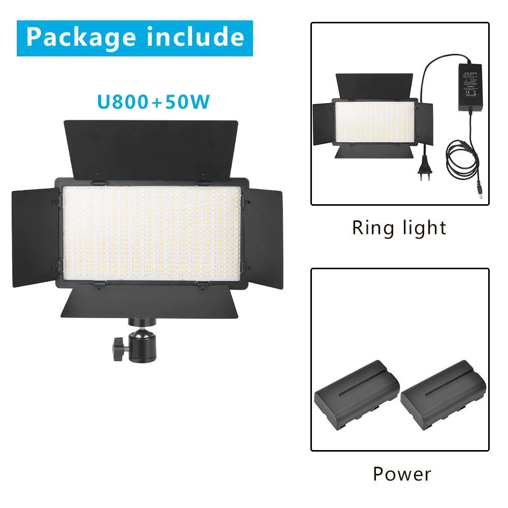 Nagnahz U800 LED Photo Studio Light - Portable Lighting for TikTok, YouTube, Gaming, and Live Video Recording