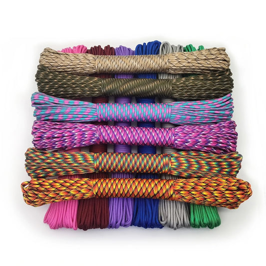 550 Paracord Rope Type III – 100FT High Strength 9-Strand Survival Paracord for Camping, Hiking & Outdoor Use (New Colors)