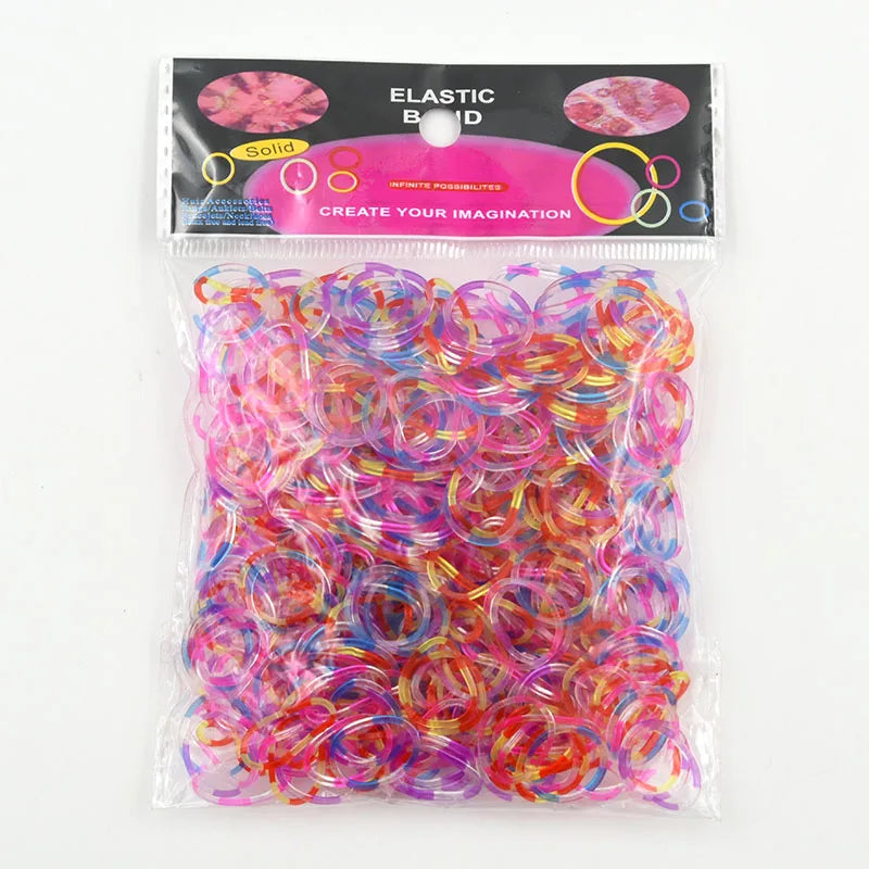 NICE! 600pcs Rainbow Loom Rubber Bands – DIY Bracelet Making Kit for Kids, Hair Ties, Xmas Gift 2021