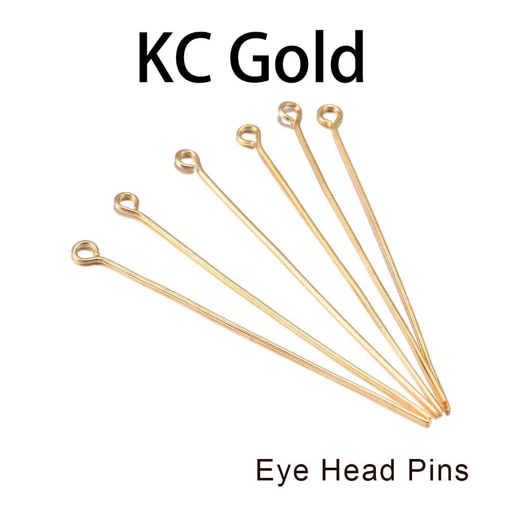 Jewelry Eye Pins & Ball Head Pins - 100/200pcs DIY Findings for Earrings Bracelets Pendants 16-60mm Craft Making Supplies